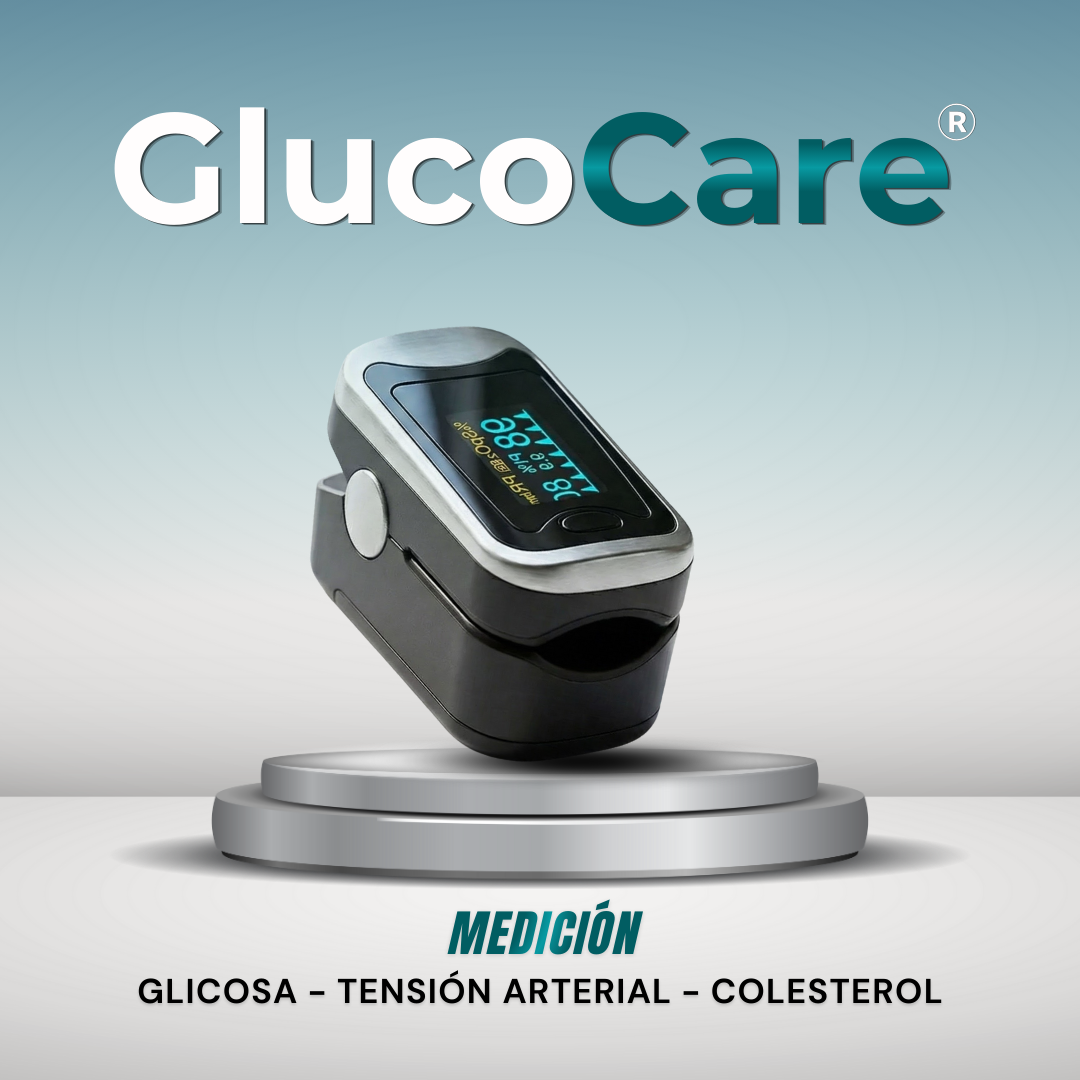 GlucoCare™ 3 en 1 — Mide Glucosa Sin Dolor + Colesterol + Presión Arterial + Oxígeno + ENVÍO GRATIS